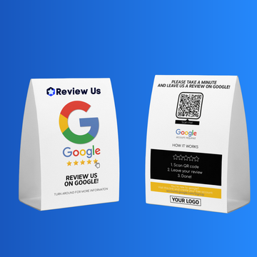 REVIEW US ON GOOGLE TABLE TENT