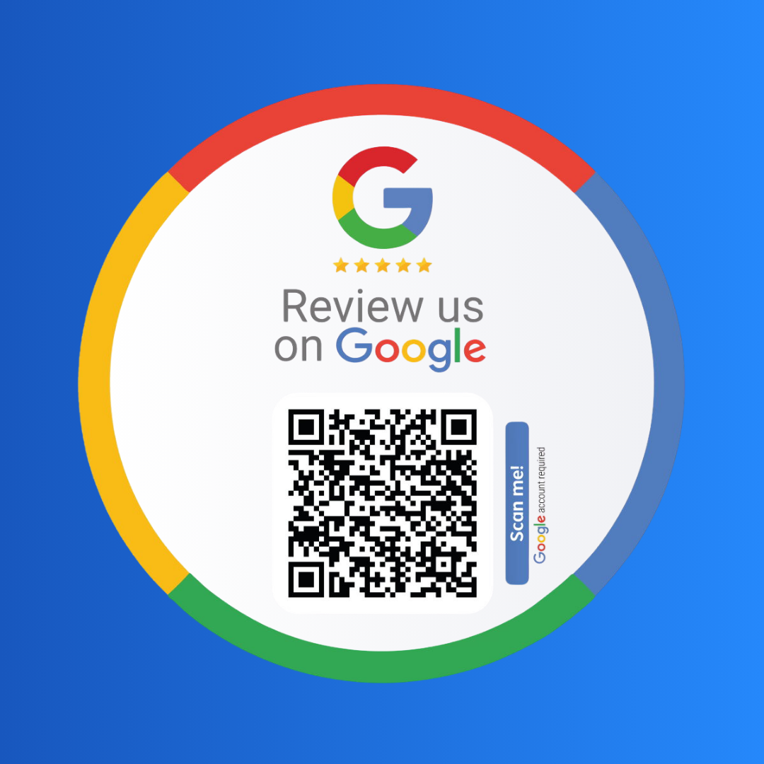 Google review sticker roll