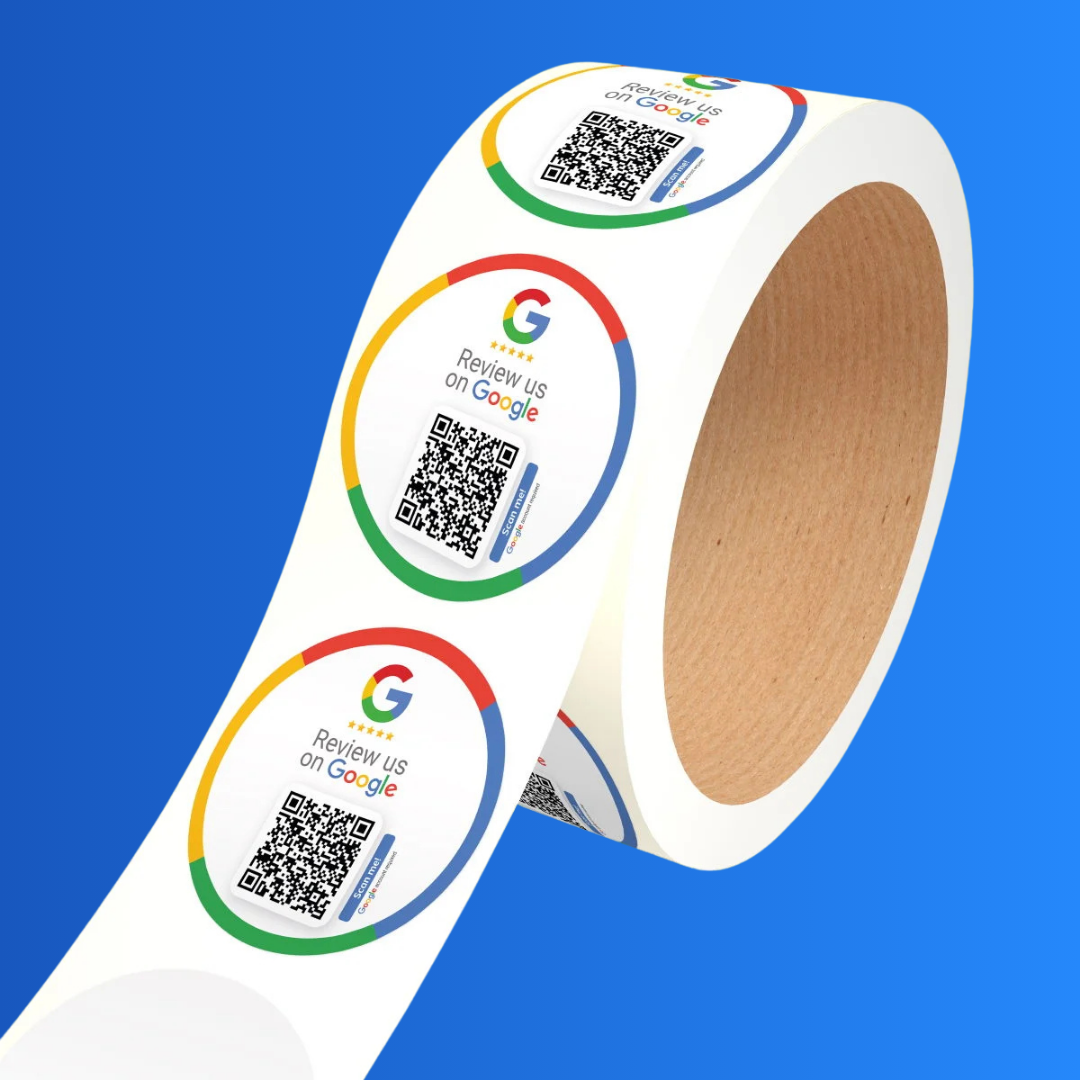 Google review sticker roll